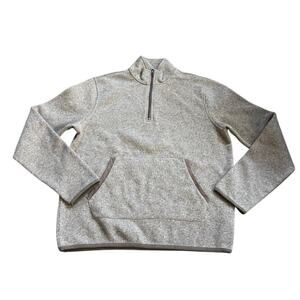 J.Crew Mercantile 1/4 Zip Pullover Mocha Brown Fleece Sweater Men's M